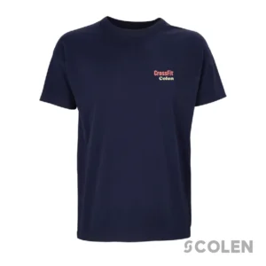 Camiseta CrossFit Colen Piramyd azul marino con logo en el pecho