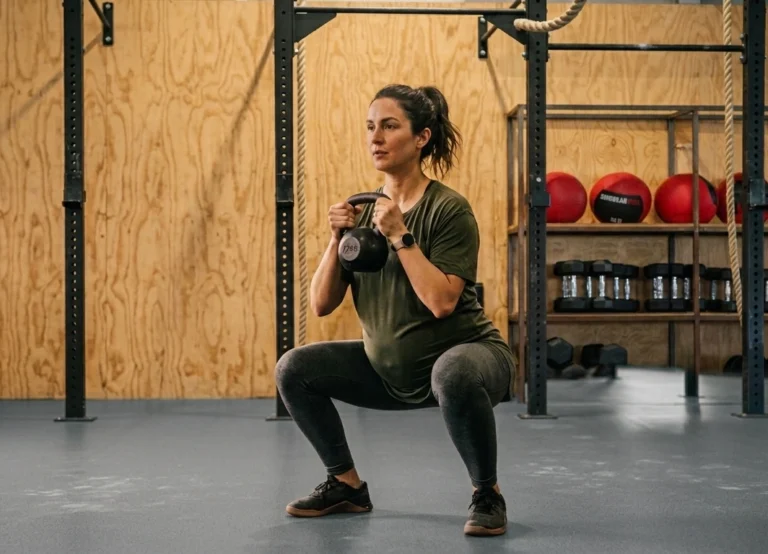 Mujer embarazada entrenando CrossFit adaptado en el box Colen de Logroño