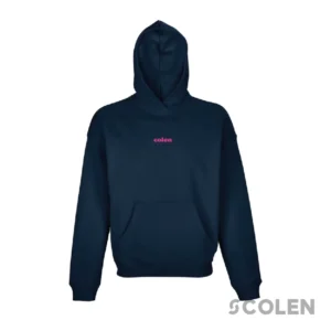 Sudadera con capucha Colen Balance azul marino con logo rosa