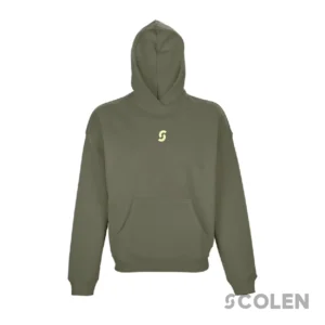 Sudadera con capucha Colen Piramyd verde oliva con logo en el pecho